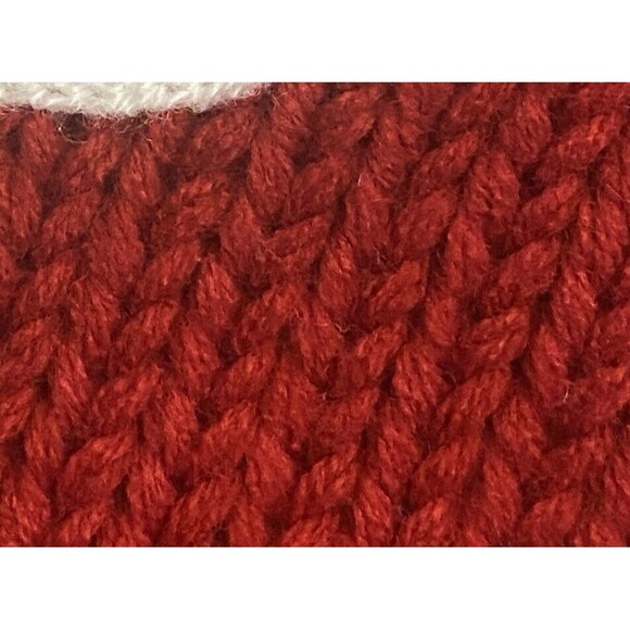 Red and White Letter T Christmas Holiday Stocking - Picture 6 of 6